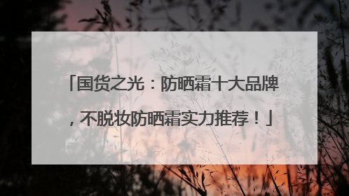 国货之光：防晒霜十大品牌，不脱妆防晒霜实力推荐！