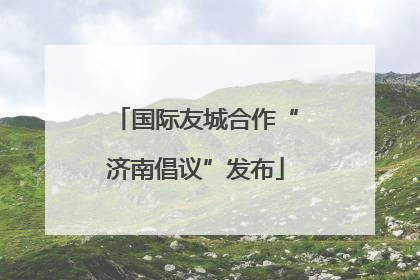 国际友城合作“济南倡议”发布