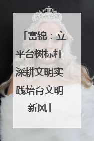 富锦：立平台树标杆深耕文明实践培育文明新风