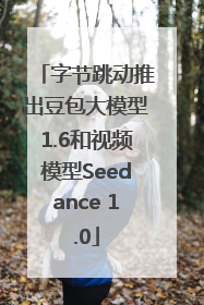 字节跳动推出豆包大模型1.6和视频模型Seedance 1.0