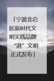 宁波北仑区新时代文明实践品牌“港”文明正式发布