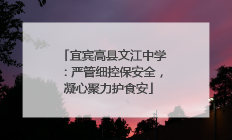 宜宾高县文江中学：严管细控保安全，凝心聚力护食安