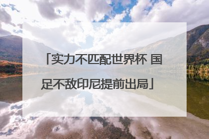 实力不匹配世界杯 国足不敌印尼提前出局