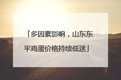 多因素影响，山东东平鸡蛋价格持续低迷