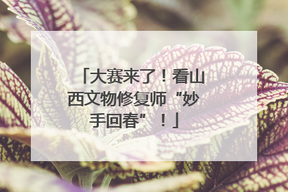 大赛来了！看山西文物修复师“妙手回春”！