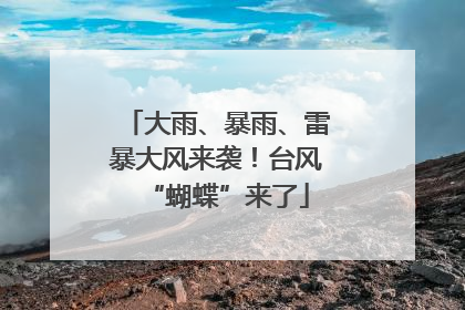 大雨、暴雨、雷暴大风来袭！台风“蝴蝶”来了