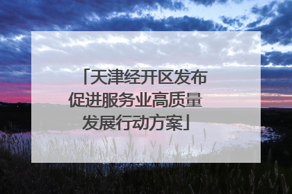 天津经开区发布促进服务业高质量发展行动方案
