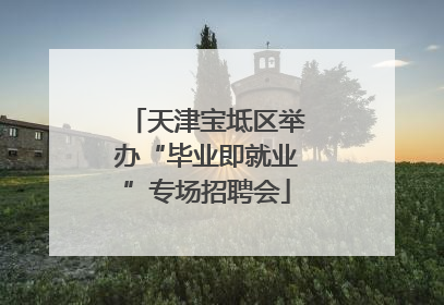 天津宝坻区举办“毕业即就业”专场招聘会