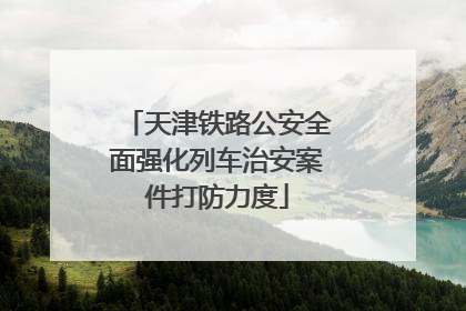 天津铁路公安全面强化列车治安案件打防力度