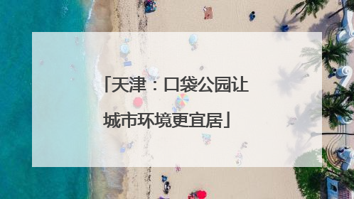 天津：口袋公园让城市环境更宜居