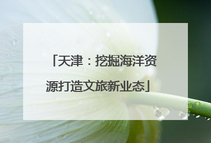 天津：挖掘海洋资源打造文旅新业态