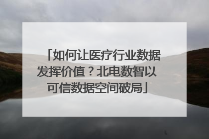 如何让医疗行业数据发挥价值？北电数智以可信数据空间破局