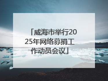 威海市举行2025年网络募捐工作动员会议