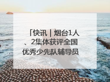 快讯｜烟台1人、2集体获评全国优秀少先队辅导员、集体荣誉称号