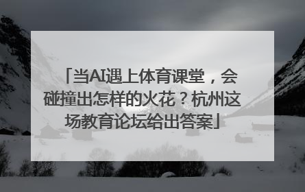 当AI遇上体育课堂，会碰撞出怎样的火花？杭州这场教育论坛给出答案
