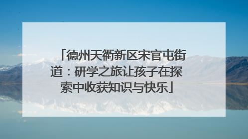 德州天衢新区宋官屯街道：研学之旅让孩子在探索中收获知识与快乐