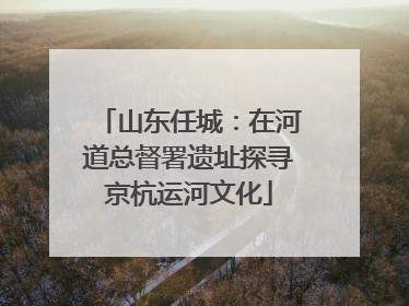 山东任城：在河道总督署遗址探寻京杭运河文化