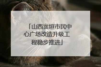 山西襄垣市民中心广场改造升级工程稳步推进