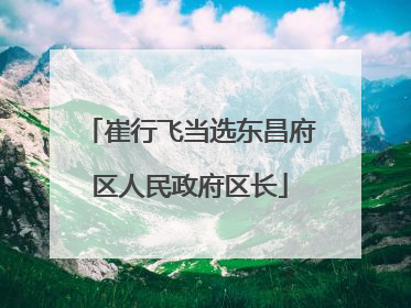 崔行飞当选东昌府区人民政府区长