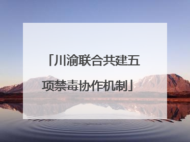 川渝联合共建五项禁毒协作机制