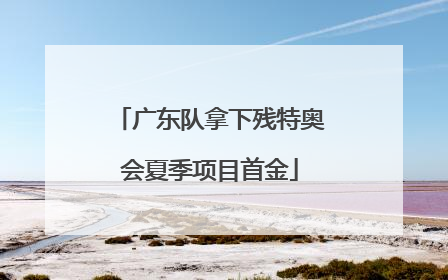 广东队拿下残特奥会夏季项目首金