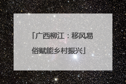 广西柳江：移风易俗赋能乡村振兴