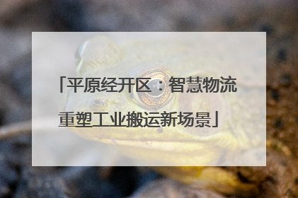 平原经开区：智慧物流重塑工业搬运新场景