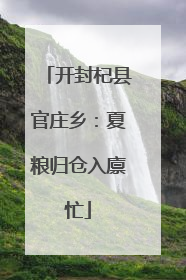 开封杞县官庄乡：夏粮归仓入廪忙
