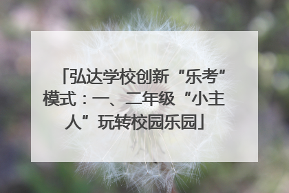 弘达学校创新“乐考”模式：一、二年级“小主人”玩转校园乐园