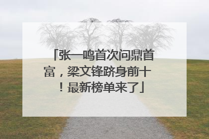 张一鸣首次问鼎首富，梁文锋跻身前十！最新榜单来了