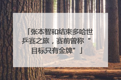 张本智和结束多哈世乒赛之旅，赛前曾称“目标只有金牌”