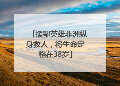 援鄂英雄非洲纵身救人，将生命定格在38岁