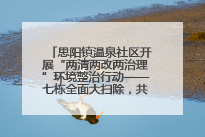 思阳镇温泉社区开展“两清两改两治理”环境整治行动——七栋全面大扫除，共建洁净家园