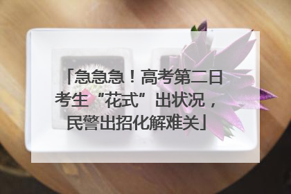 急急急！高考第二日考生“花式”出状况，民警出招化解难关