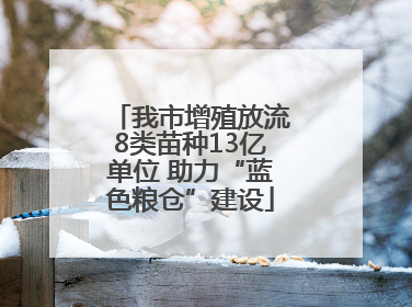 我市增殖放流8类苗种13亿单位 助力“蓝色粮仓”建设