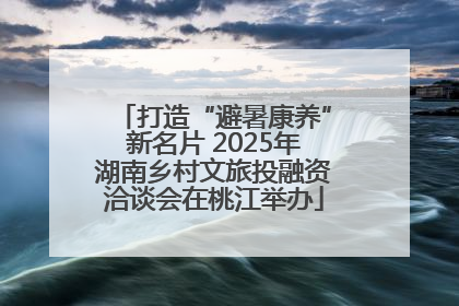 打造“避暑康养”新名片 2025年湖南乡村文旅投融资洽谈会在桃江举办