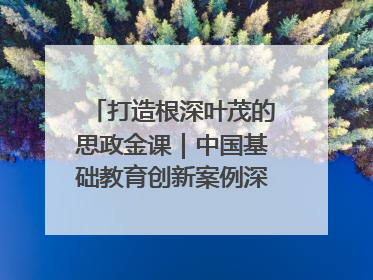 打造根深叶茂的思政金课｜中国基础教育创新案例深度观察③