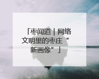 枣闻道｜网络文明里的枣庄“新画像”