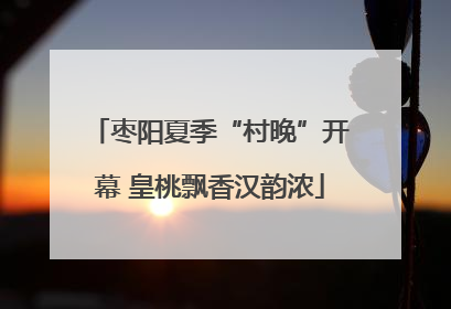 枣阳夏季“村晚”开幕 皇桃飘香汉韵浓