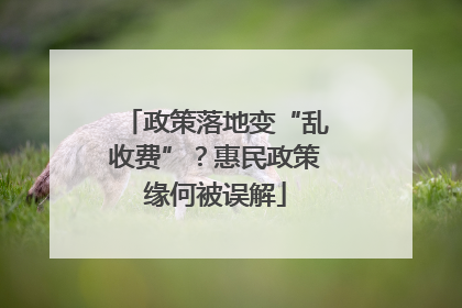 政策落地变“乱收费”？惠民政策缘何被误解