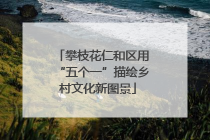 攀枝花仁和区用“五个一”描绘乡村文化新图景