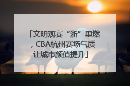 文明观赛“浙”里燃，CBA杭州赛场气质让城市颜值提升