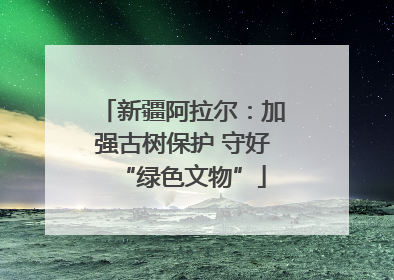 新疆阿拉尔：加强古树保护 守好“绿色文物”