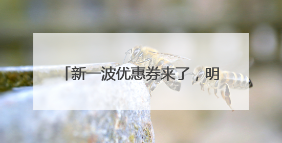 新一波优惠券来了，明天10点起连发4天！