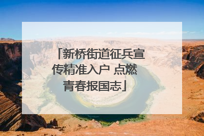 新桥街道征兵宣传精准入户 点燃青春报国志