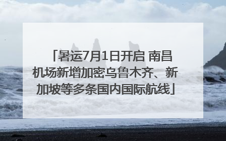 暑运7月1日开启 南昌机场新增加密乌鲁木齐、新加坡等多条国内国际航线