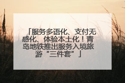 服务多语化、支付无感化、体验本土化！青岛地铁推出服务入境旅游“三件套”