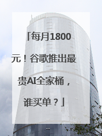 每月1800元！谷歌推出最贵AI全家桶，谁买单？