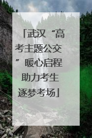 武汉“高考主题公交”暖心启程 助力考生逐梦考场