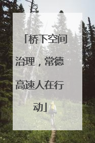 桥下空间治理，常德高速人在行动